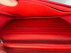 Chanel Classic Quilted Wallet on Chain (WOC) in Red Lambskin with Silver Hardware