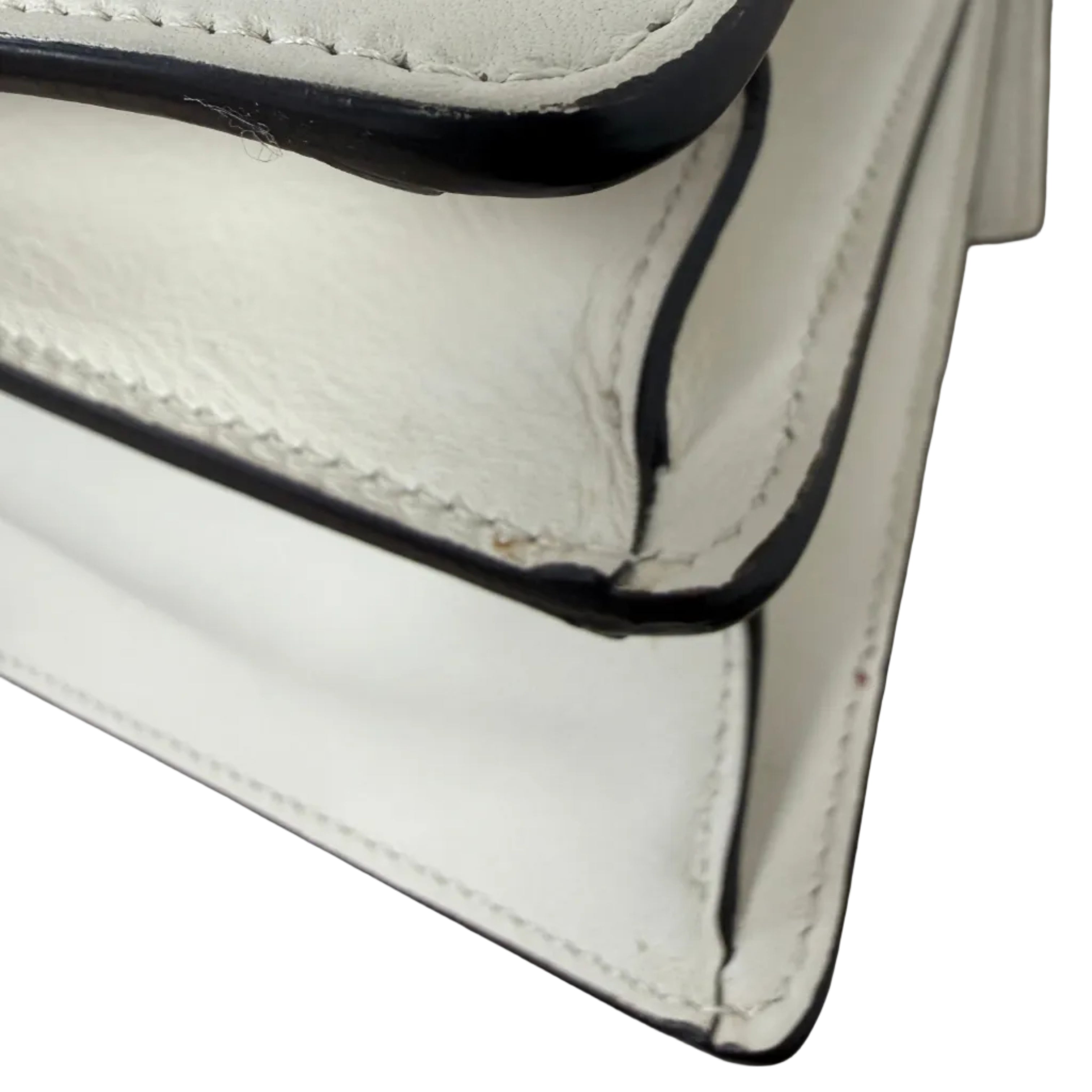 Gucci Dionysus Bamboo Top Handle Bag – Hibiscus White Leather with Web Strap