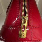 Louis Vuitton Alma BB Red Monogram (2013) Vernis Patent Leather Handbag