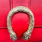 Gucci Dionysus Bamboo Top Handle Bag – Hibiscus Red Leather with Web Strap