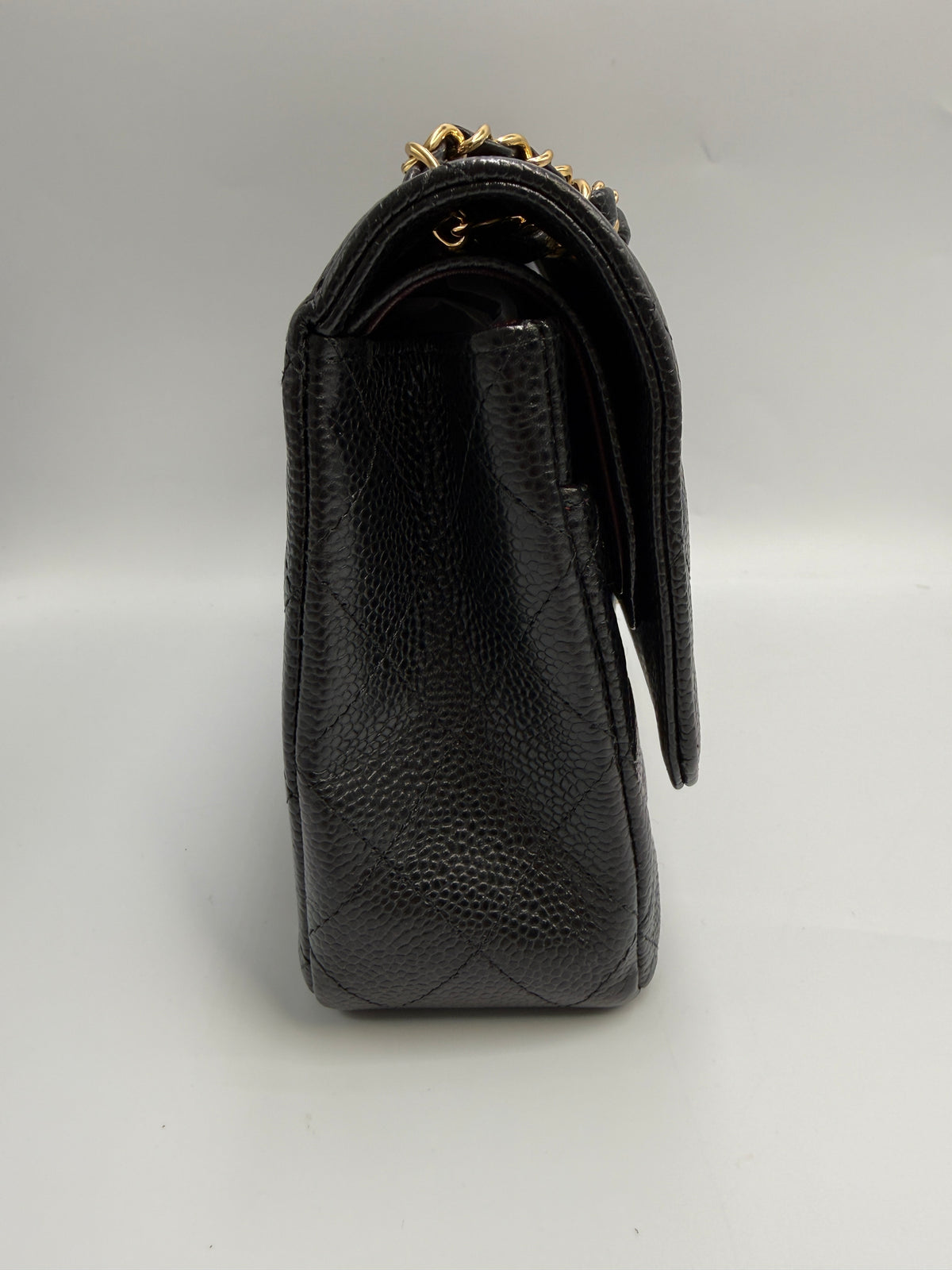 Chanel Small Classic Double Flap Bag Black Caviar Leather Gold Hardware