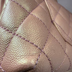 Chanel Coco Handle Mini in Iridescent Metallic Pink Caviar Leather