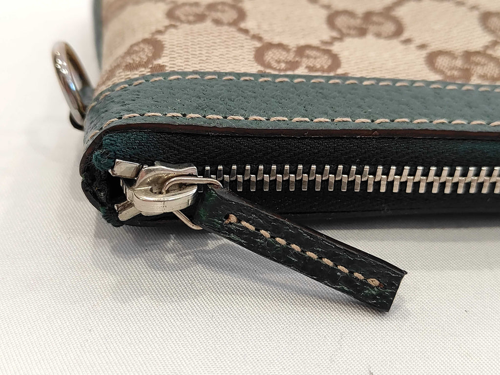Gucci Monogram Canvas Zipper Wallet