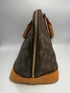Louis Vuitton Alma MM Monogram Canvas Satchel Bag