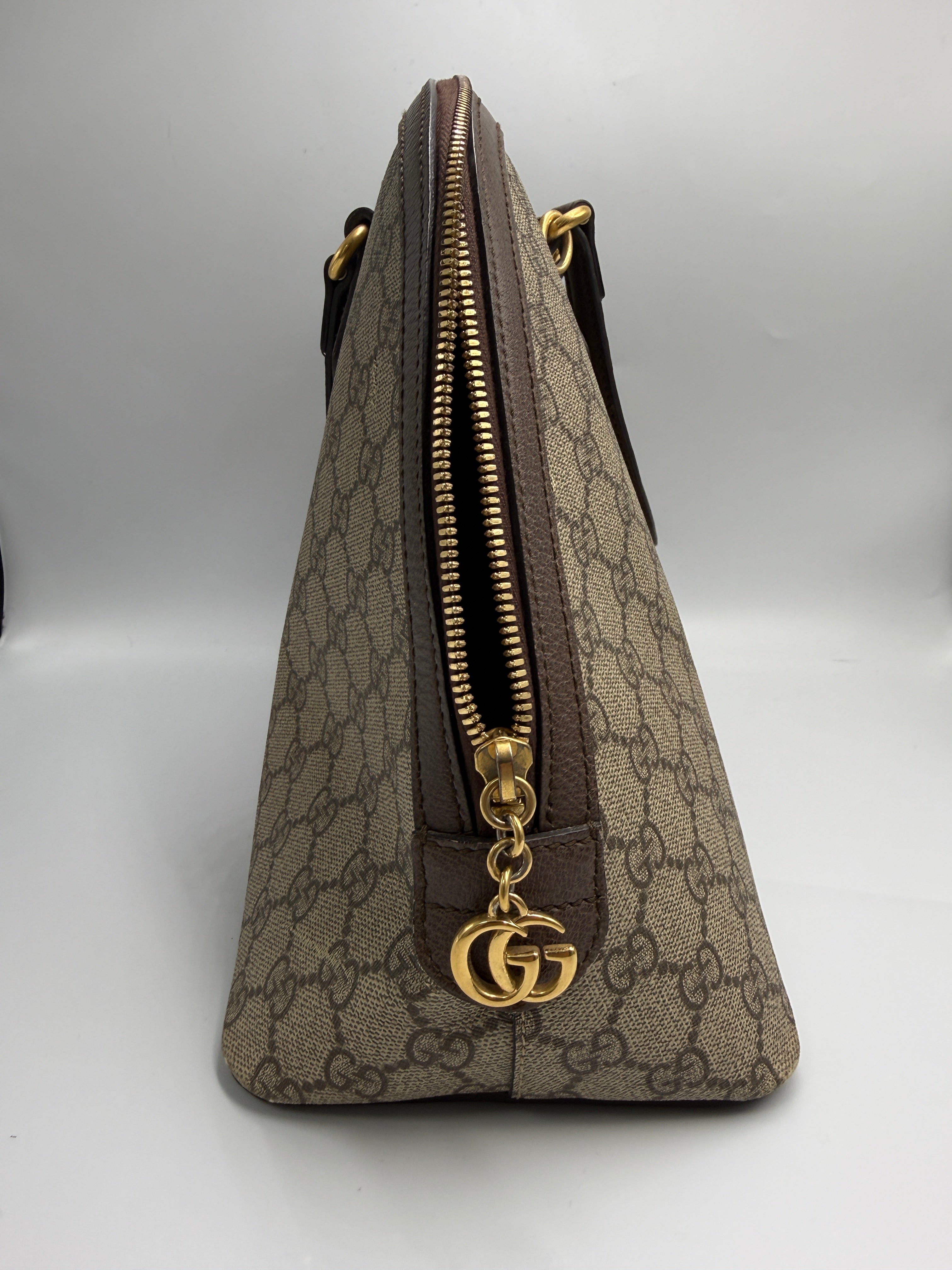 Gucci Ophidia Medium Dome Top Handle Bag in GG Supreme Canvas