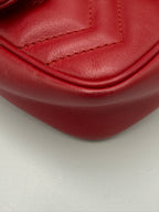 Gucci GG Marmont Super Mini Bag - Red Matelassé Leather