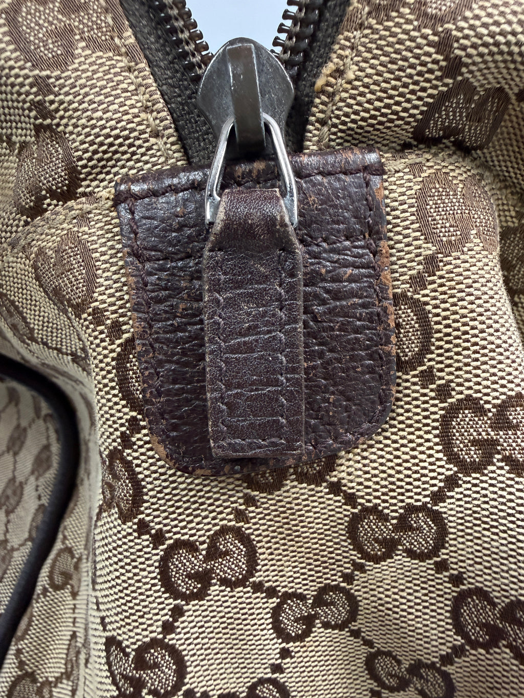 Gucci Vintage Princy Web Shoulder Bag in GG Canvas