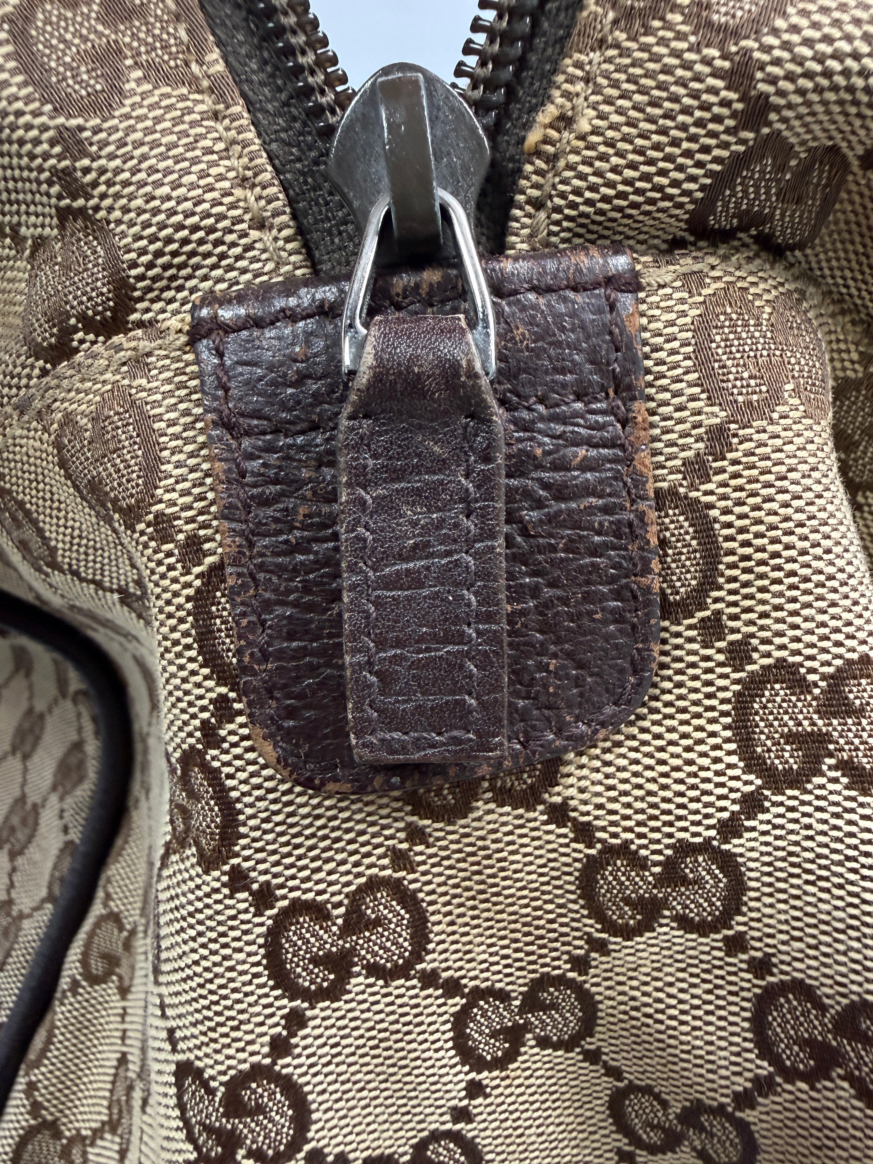 Gucci Vintage Princy Web Shoulder Bag in GG Canvas