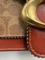 Coach Tabby Shoulder Bag 26 in Multi-Tone Brown Leather with Details