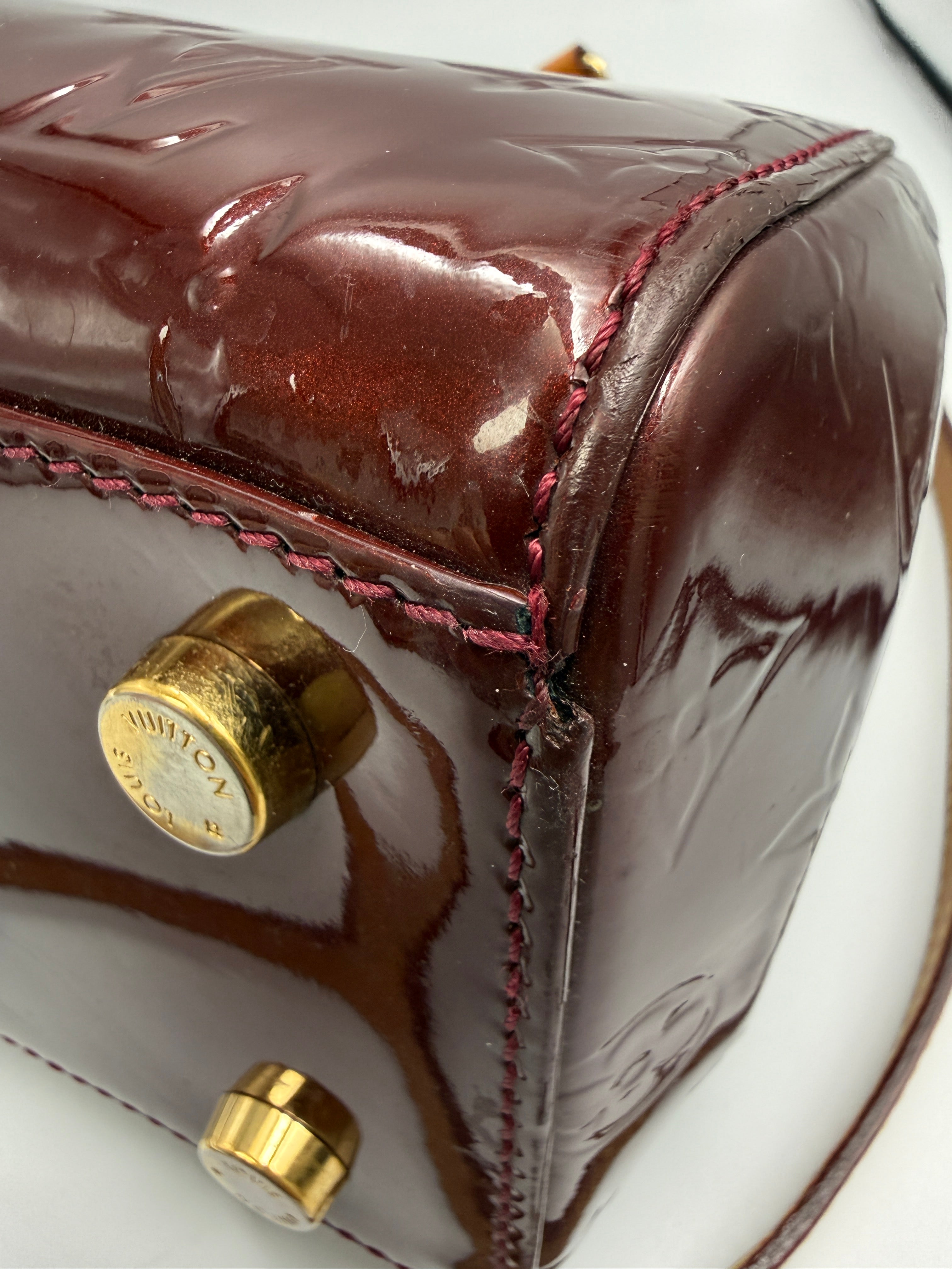 Louis Vuitton ( 2013 ) Brea MM Monogram Vernis Leather Bag – Cherry