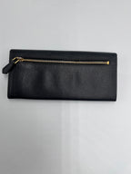Prada Saffiano Metal Leather Continental Flap Wallet in Black (Nero)