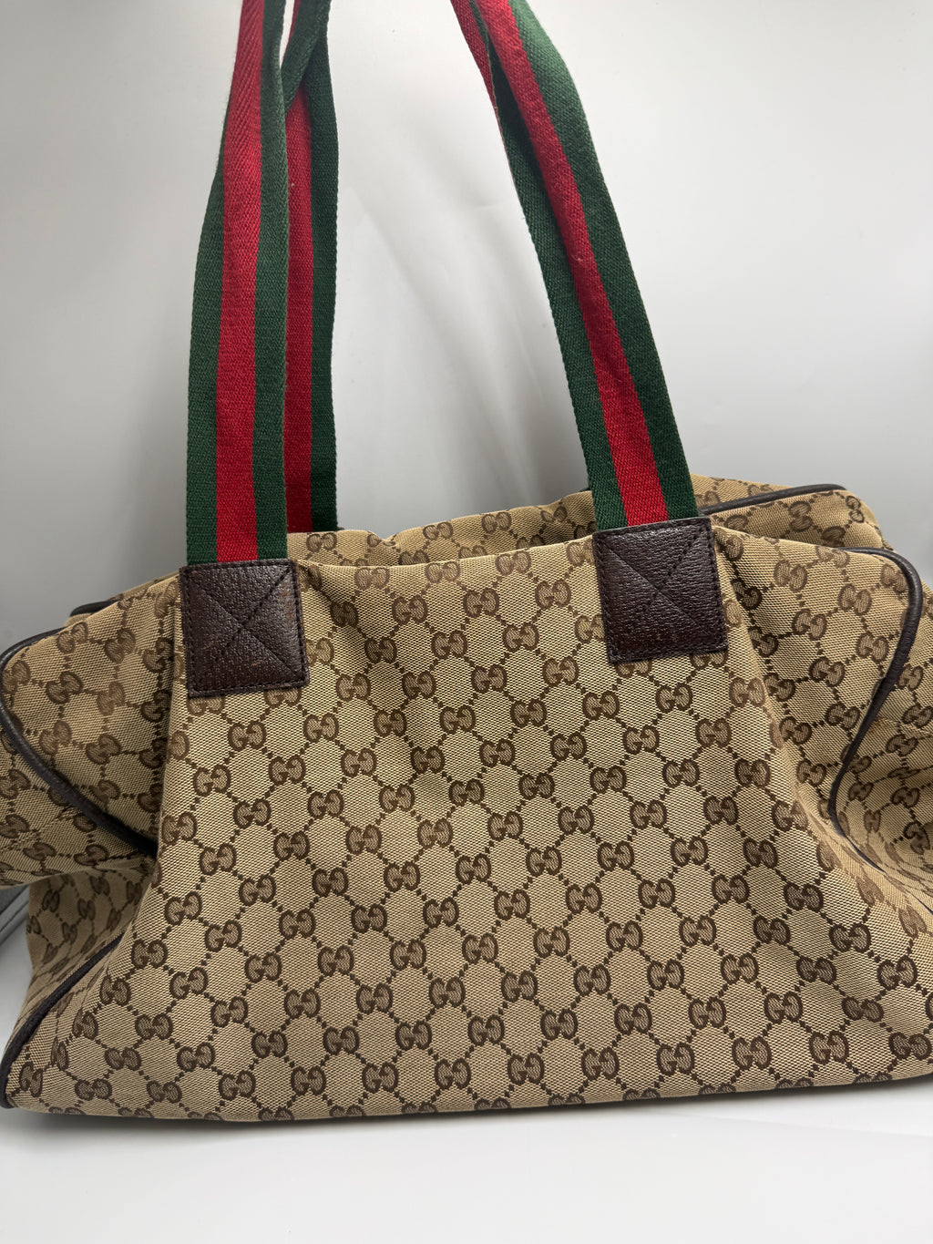 Gucci Vintage Princy Web Shoulder Bag in GG Canvas
