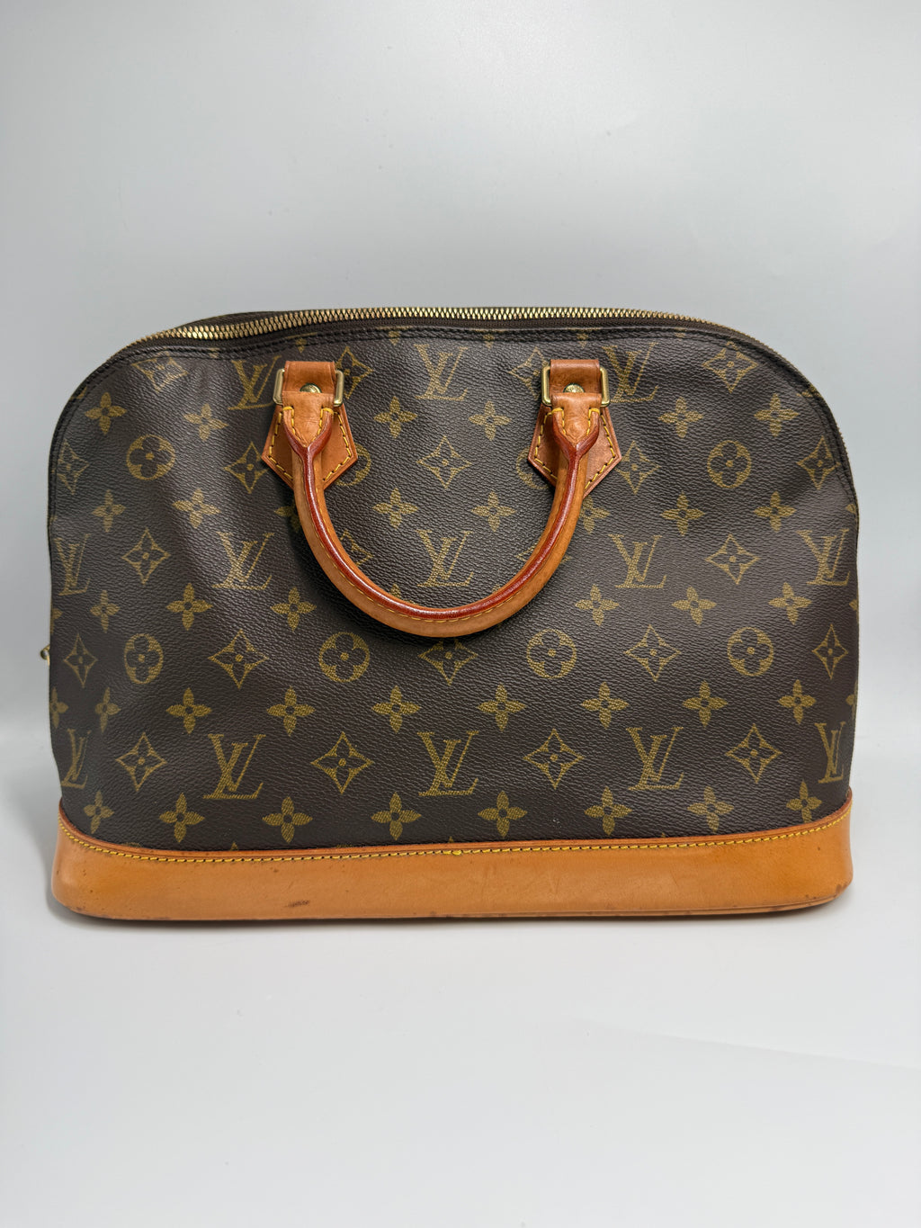 Louis Vuitton Alma MM Monogram Canvas Satchel Bag