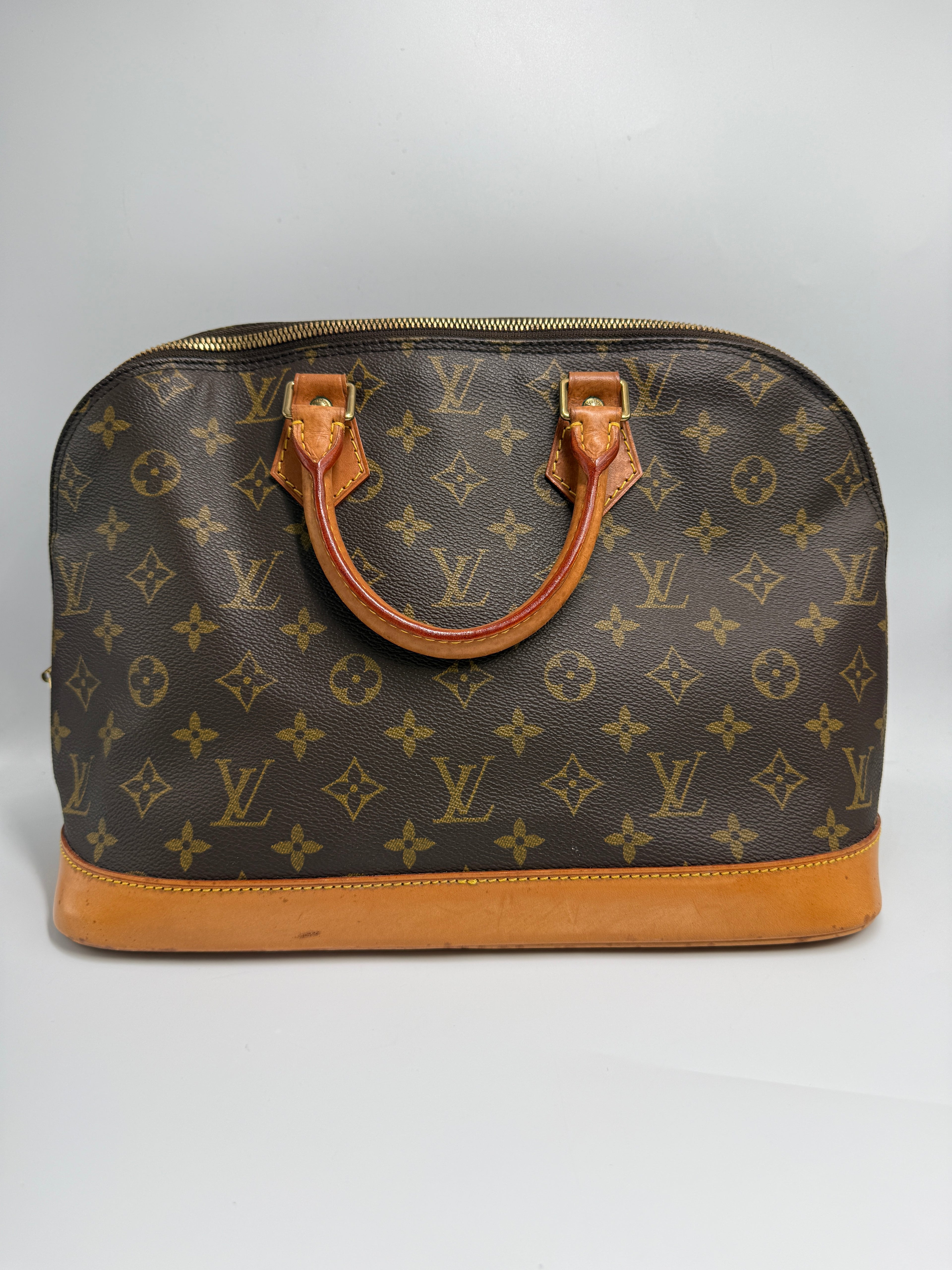 Louis Vuitton Alma MM Monogram Canvas Satchel Bag