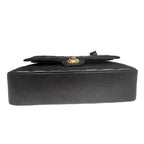 Chanel Medium Classic Double Flap Bag Black Caviar Leather Gold Hardware