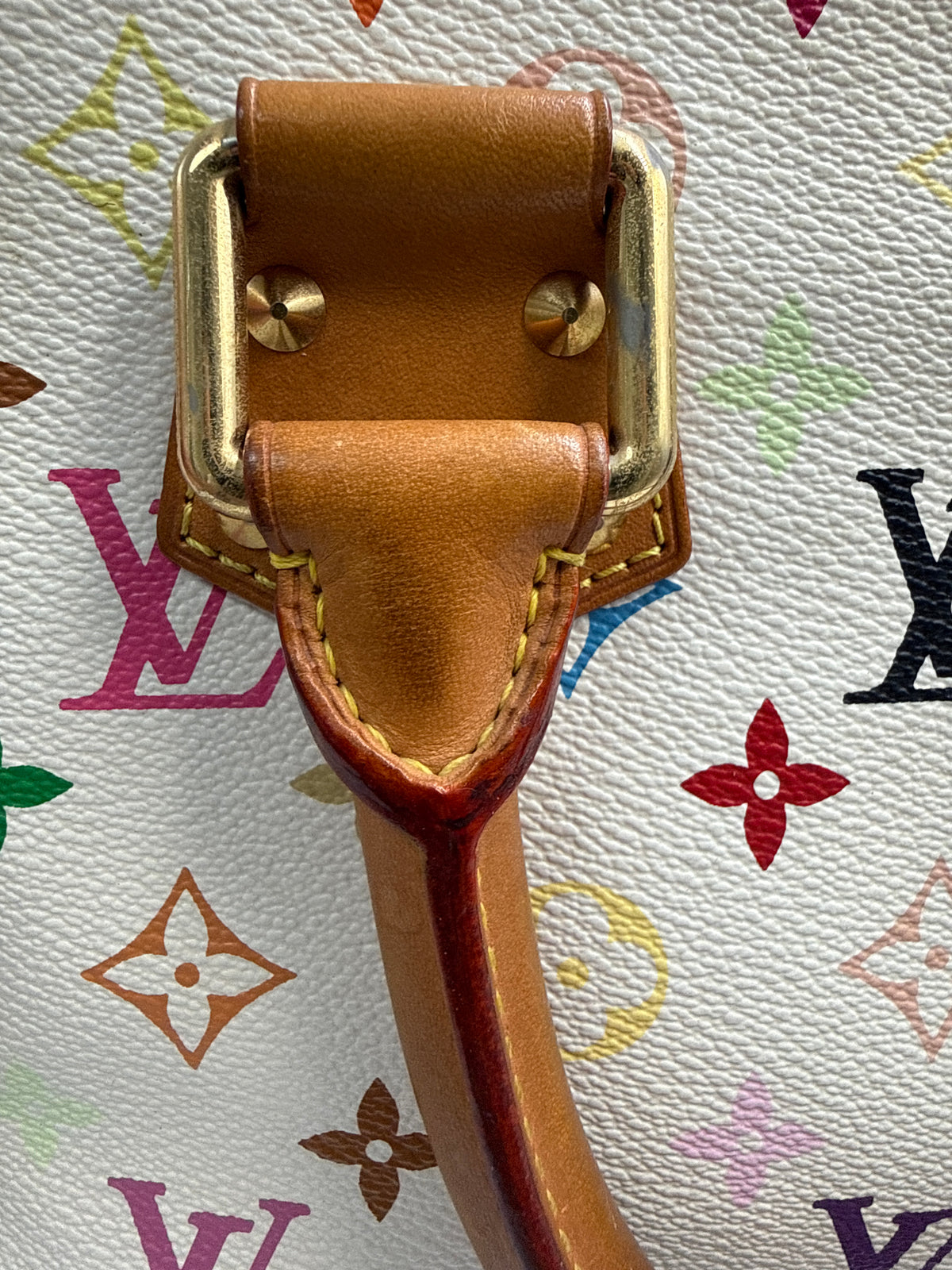 Louis Vuitton x Takashi Murakami Alma PM White Monogram Multicolore Bag