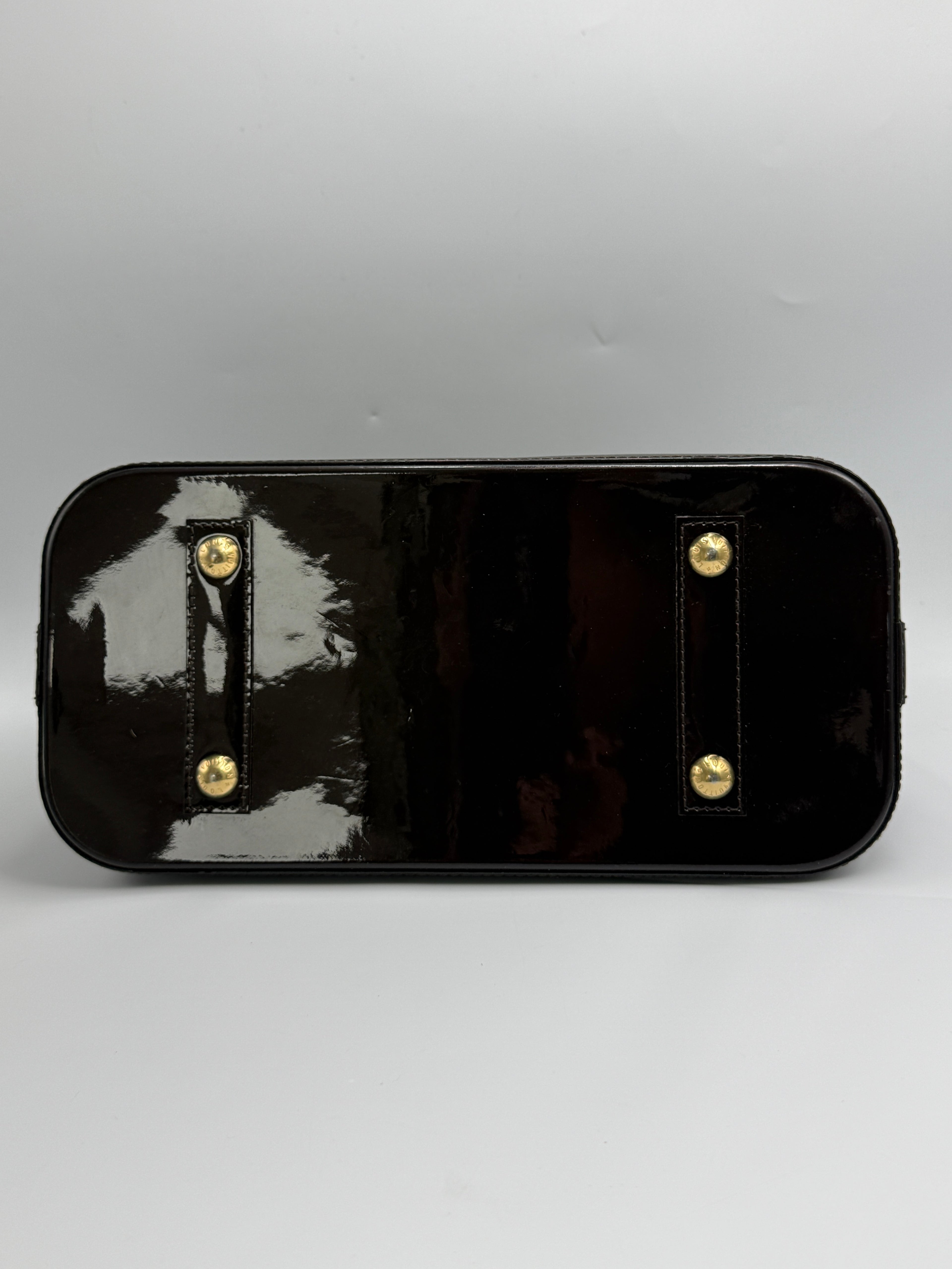 Louis Vuitton Monogram Vernis Alma PM In Burgundy