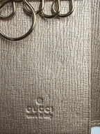 Gucci GG Heart Logo Leather 6-Key Holder Wallet – Metallic Bronze