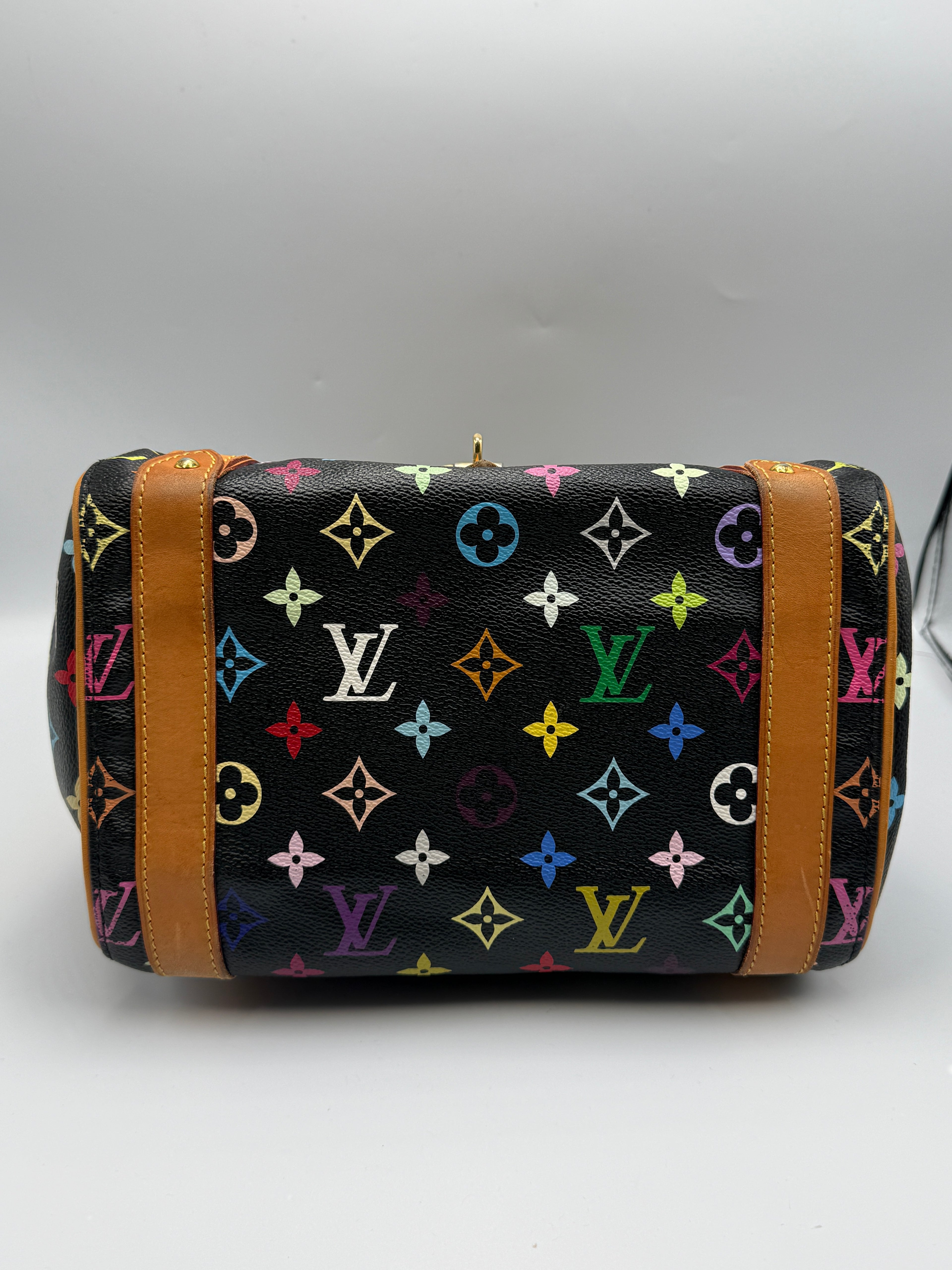 Louis Vuitton x Takashi Murakami Black Monogram Multicolor Priscilla Bag