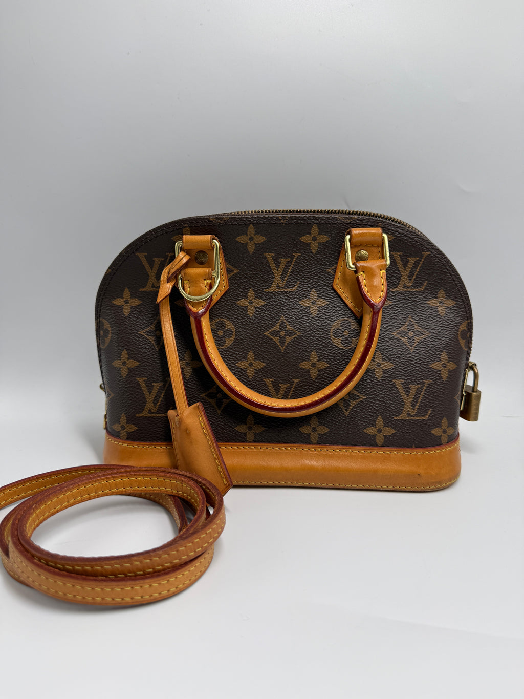 Louis Vuitton Alma BB Monogram Canvas Satchel Bag