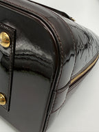 Louis Vuitton Monogram Vernis Alma PM In Burgundy