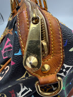 Authentic Louis Vuitton x Takashi Murakami Multicolore Courtney Bag - Black