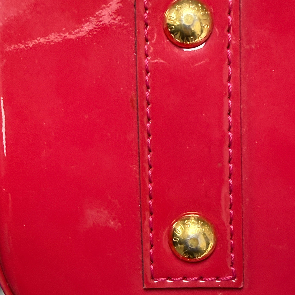 Louis Vuitton Alma BB Red Monogram (2013) Vernis Patent Leather Handbag