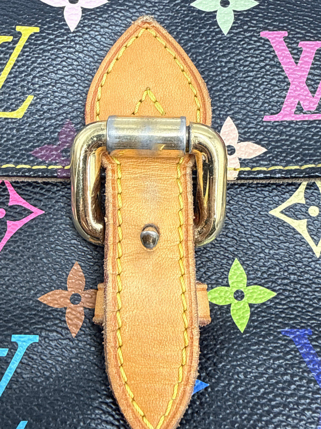 Louis Vuitton x Takashi Murakami Black Monogram Multicolor Priscilla Bag