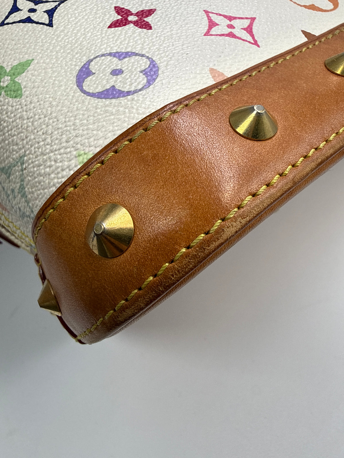 Louis Vuitton x Takashi Murakami Alma PM White Monogram Multicolore Bag