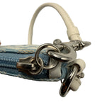 Vintage Coach Signature Jacquard Demi Wristlet Clutch – Light Blue & White