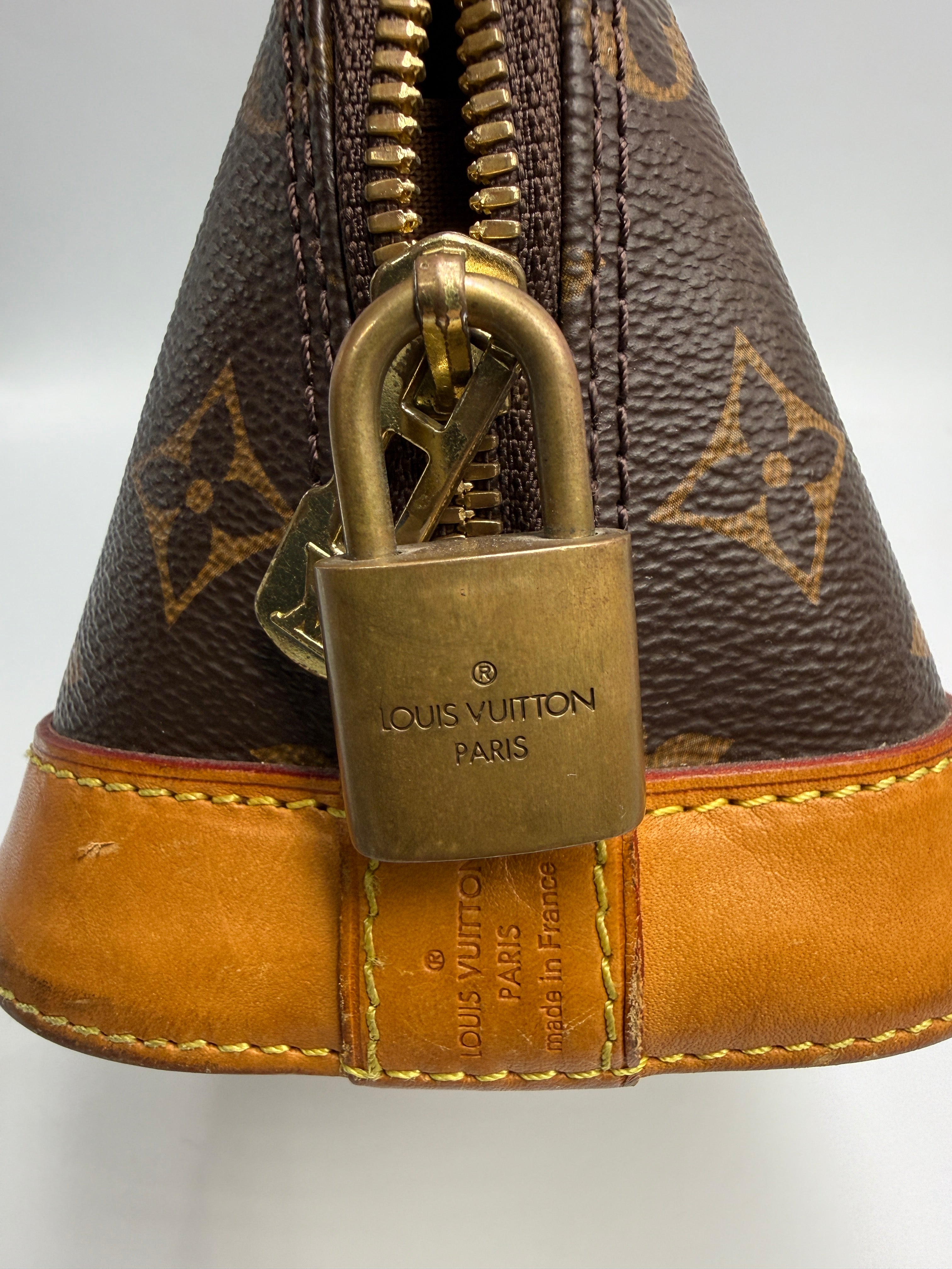 Louis Vuitton Alma BB Monogram Canvas Satchel Bag