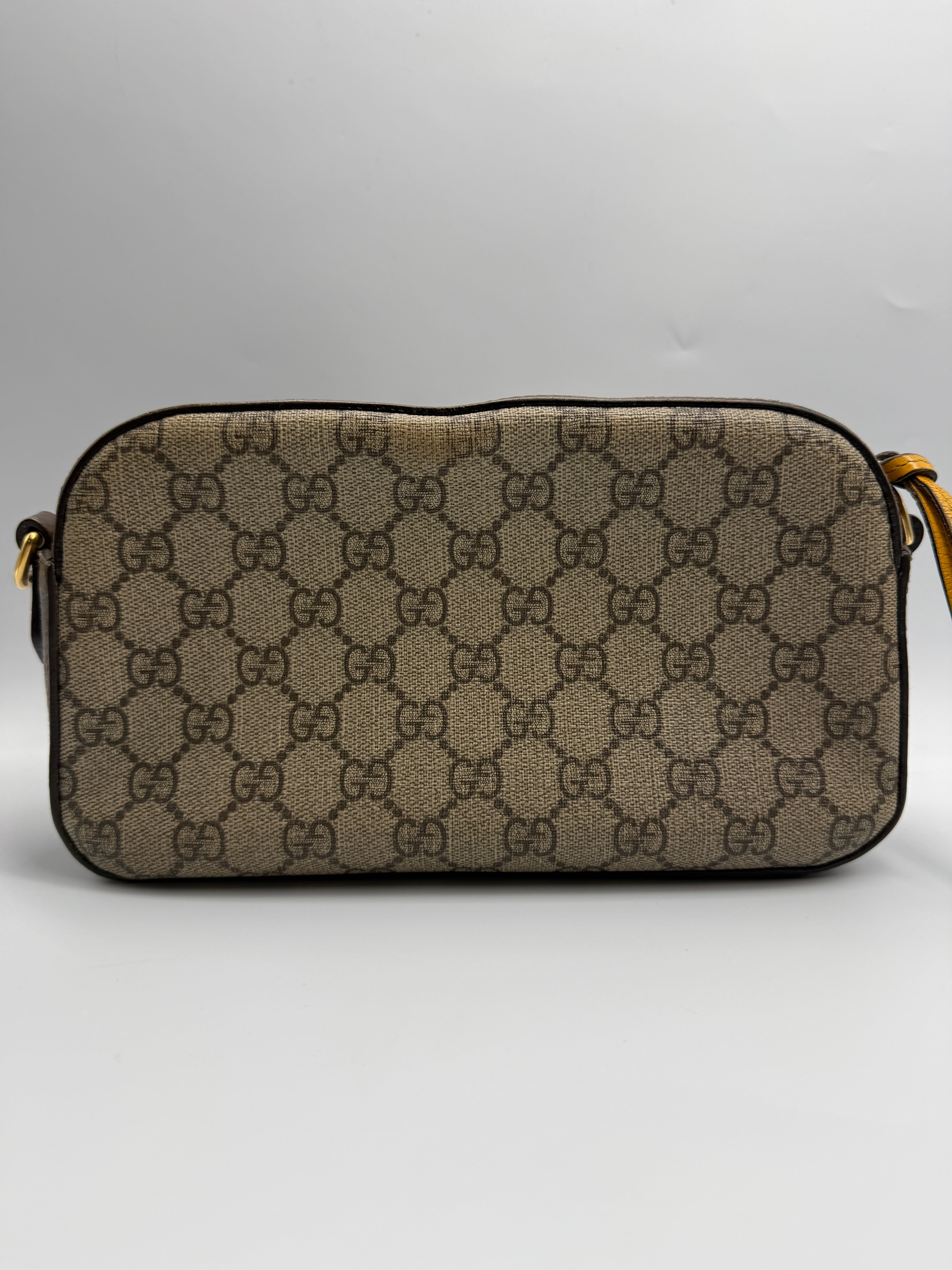 Gucci Neo Classic Feline Head Camera Bag in GG Supreme Canvas