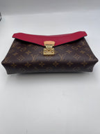 Louis Vuitton Monogram Canvas and Monogram Empreinte Double V Shoulder Bag in Cherry Berry / Ruby