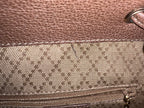 Gucci Vintage Bamboo Small Backpack in Brown Suede and Pebbled Leather