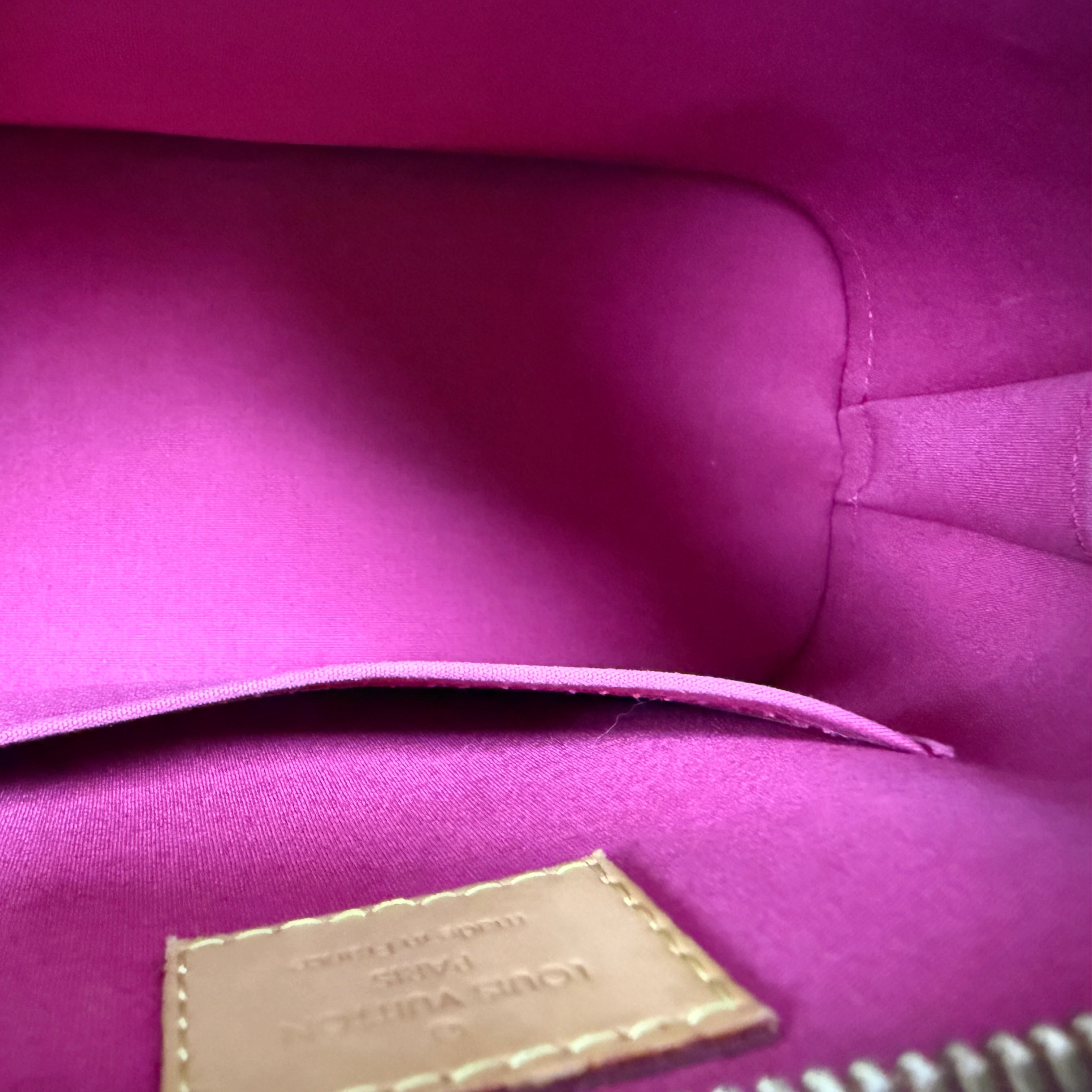 Louis Vuitton Alma BB Red Monogram (2014) Vernis Patent Leather Handbag