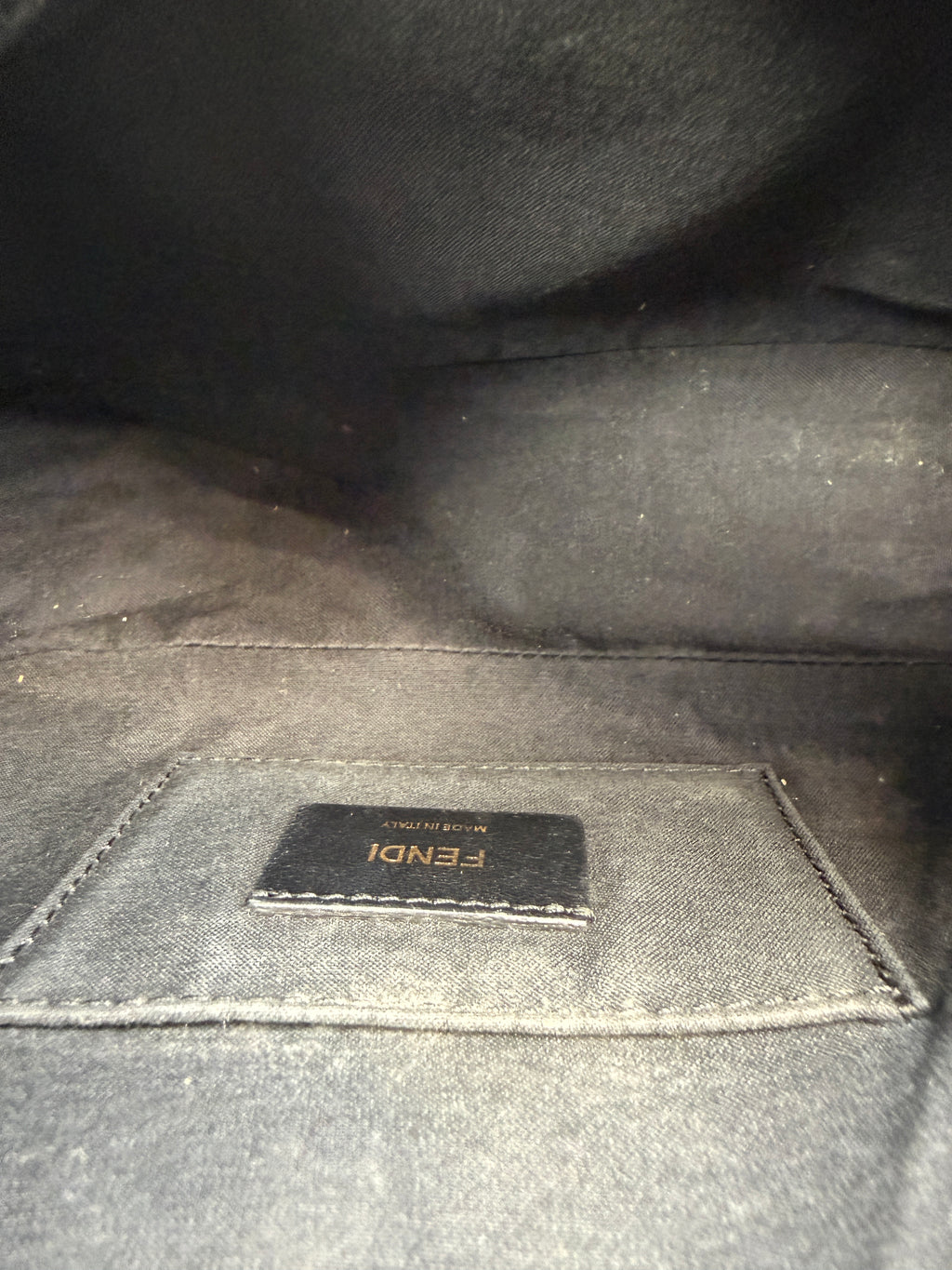 Fendi FF Zucca Tapestry Camera Case Bag in Brown Canvas and Black Leather