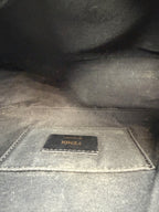 Fendi FF Zucca Tapestry Camera Case Bag in Brown Canvas and Black Leather