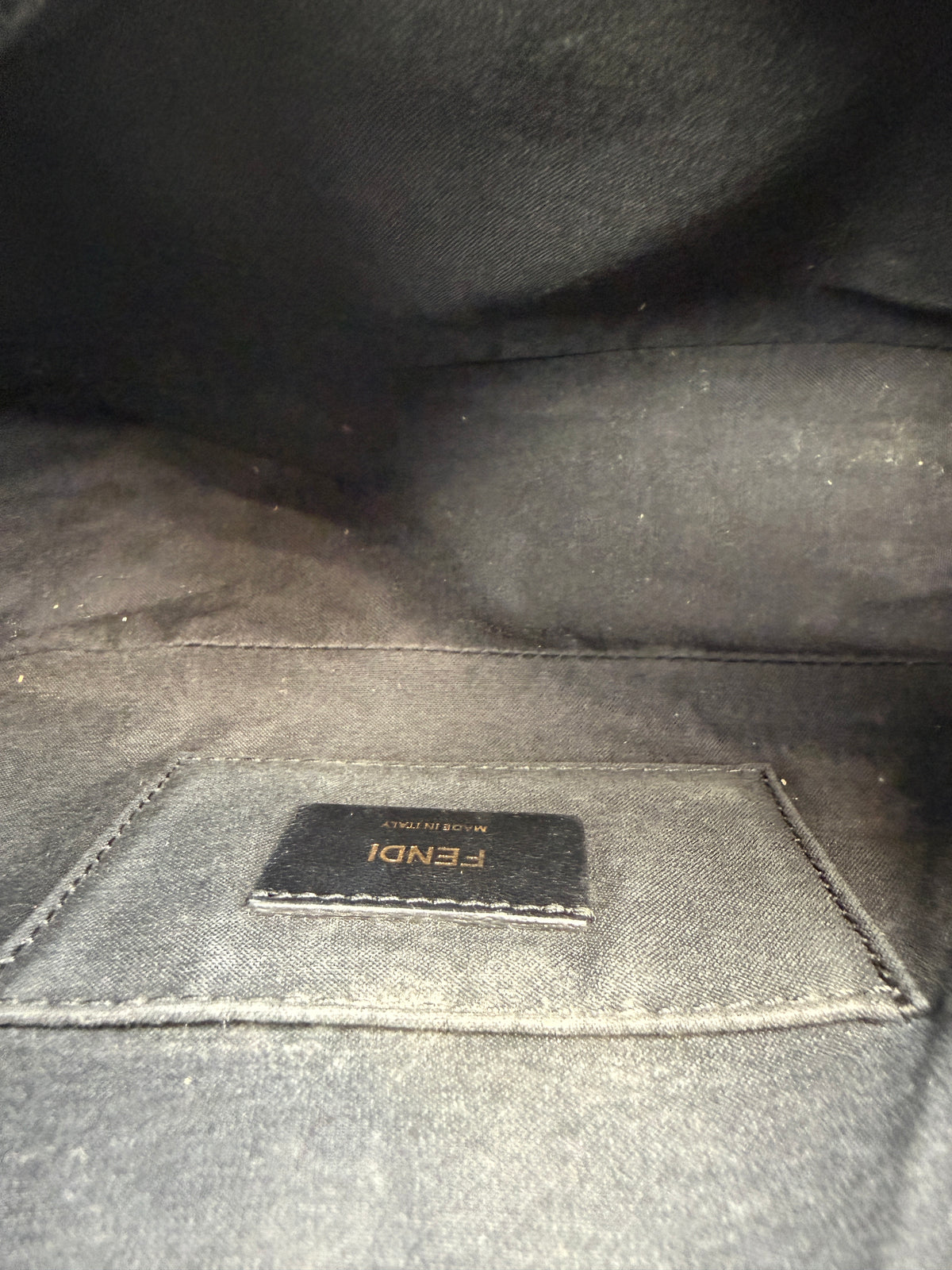 Fendi FF Zucca Tapestry Camera Case Bag in Brown Canvas and Black Leather