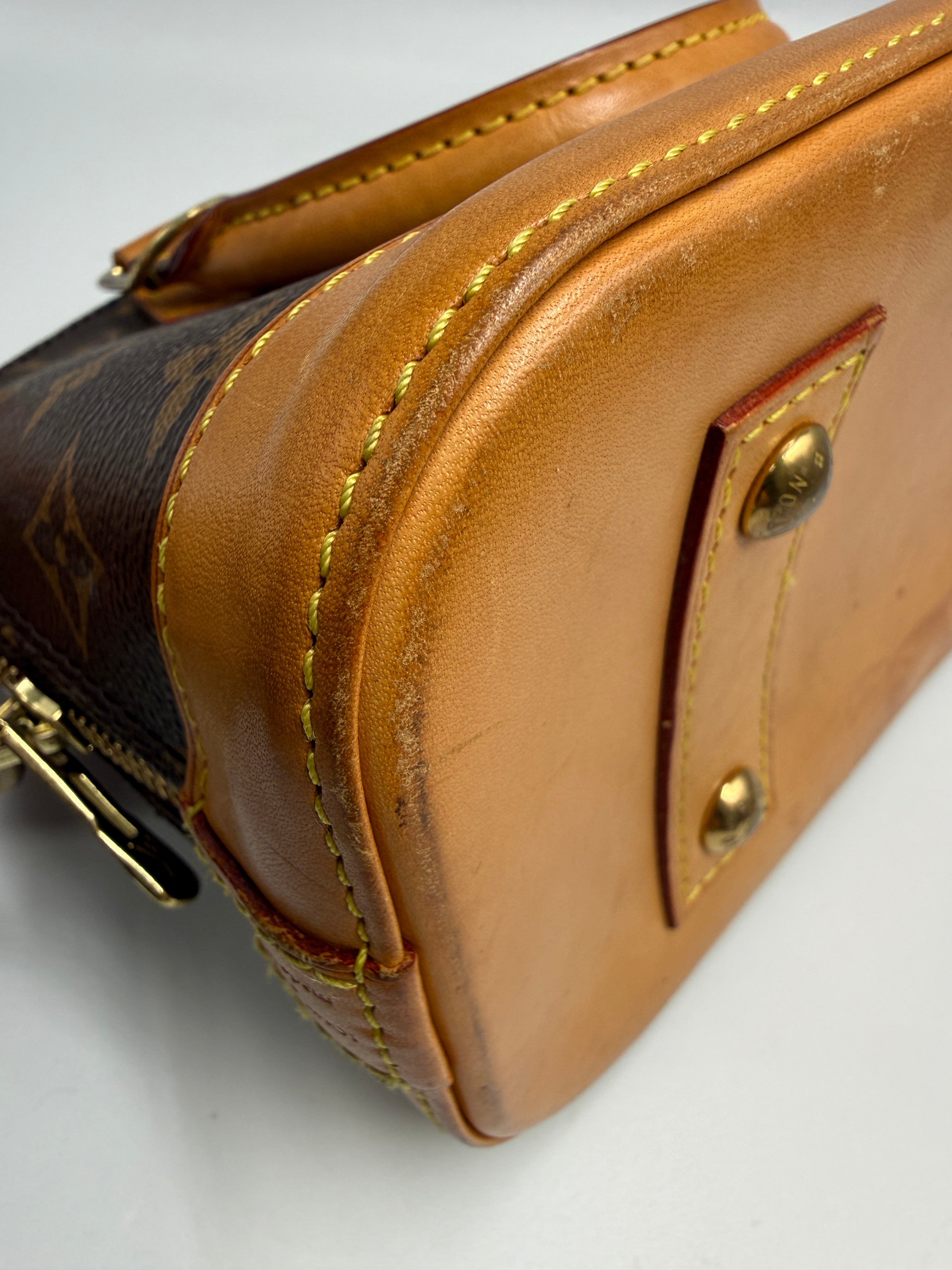Louis Vuitton Alma BB Monogram Canvas Satchel Bag