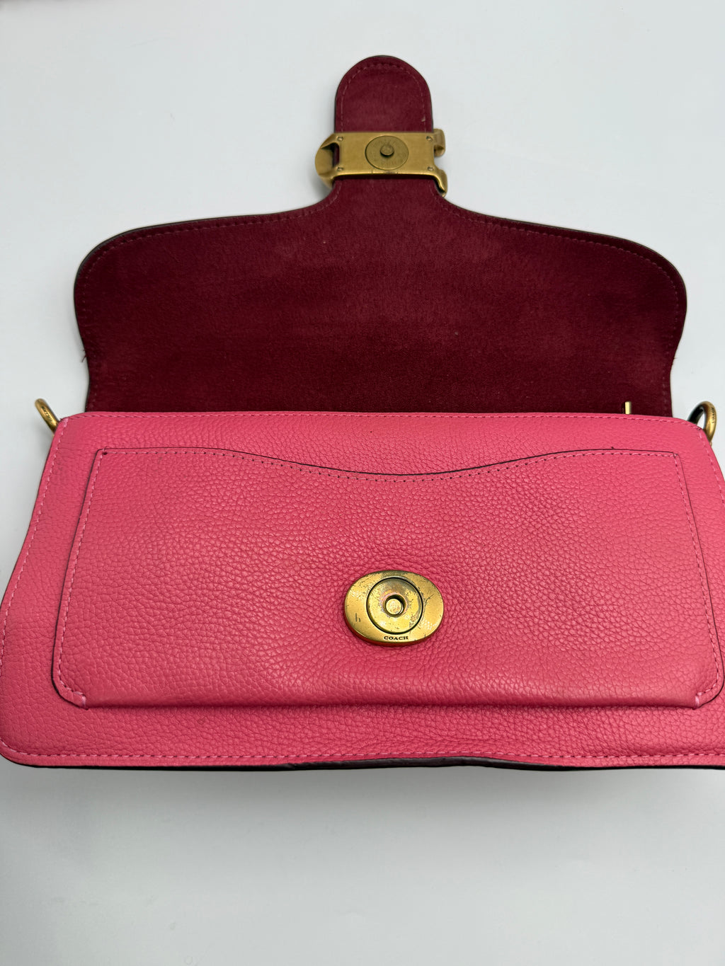 Coach Tabby Shoulder Bag 26 in Pink Polished Pebble Leather