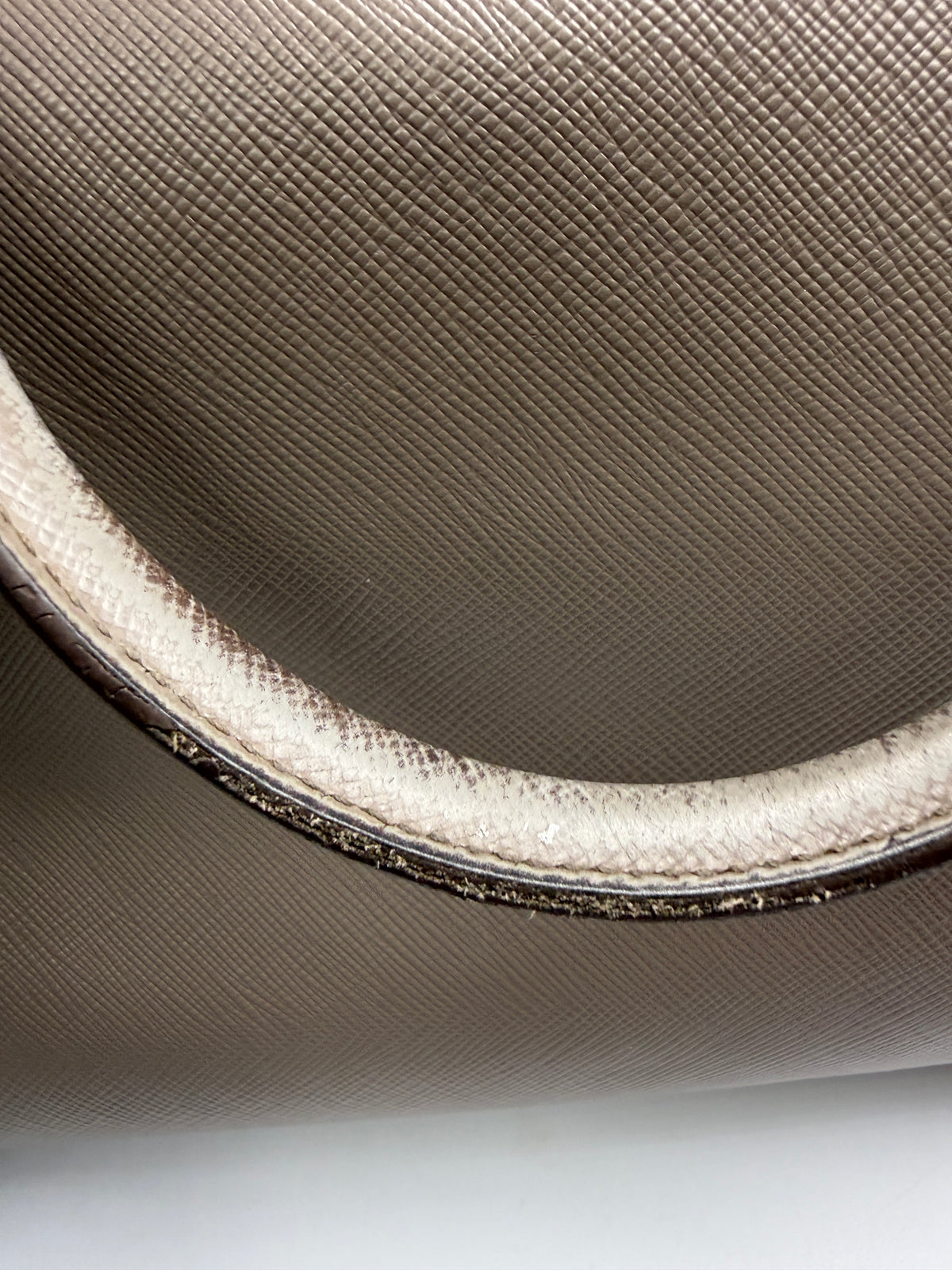 Prada Saffiano Lux Executive Tote in Argilla (Taupe / Grey)