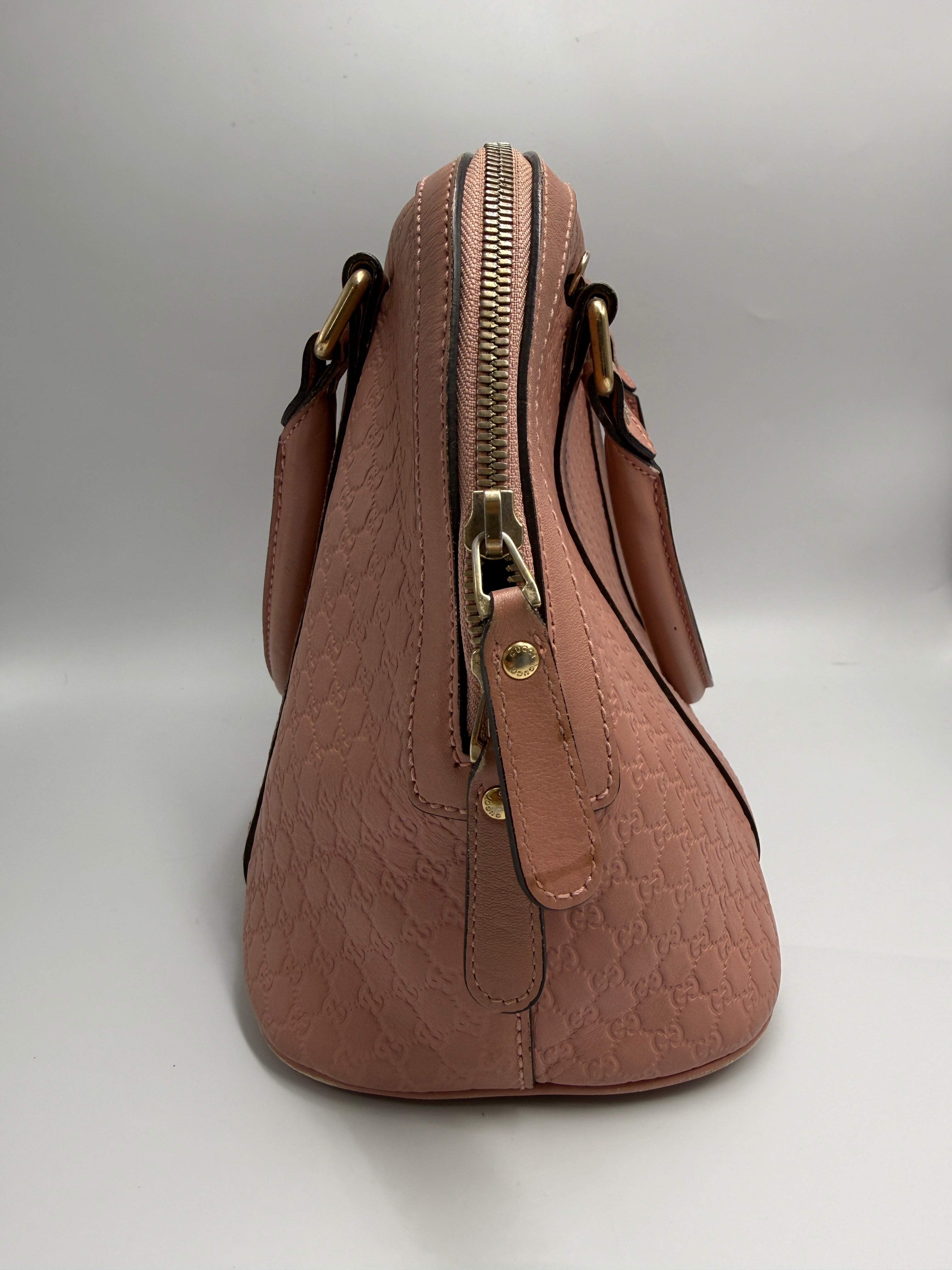 Gucci Medium Microguccissima Dome Top Handle Bag in Dusty Pink