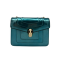 real bvlgari serpenti forever metallic blue crossbody bag in very good condition for sale luxurious designer bag at discount price