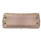 Chanel Coco Handle Mini in Iridescent Metallic Pink Caviar Leather