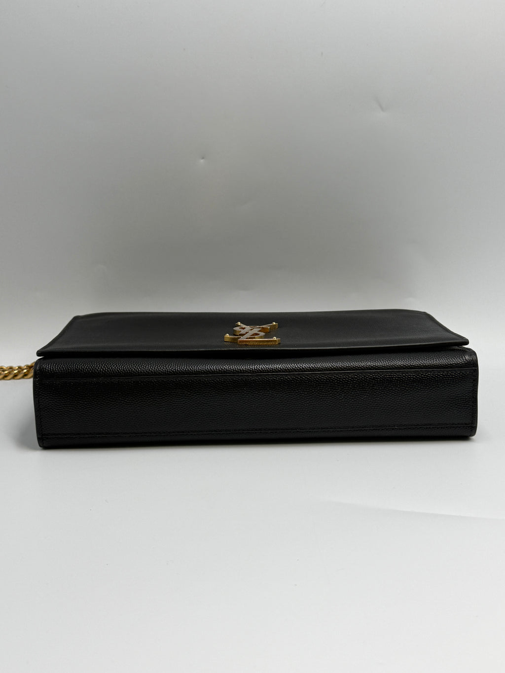 Saint Laurent Medium Kate Shoulder Bag Grain de Poudre Leather – Black & Gold
