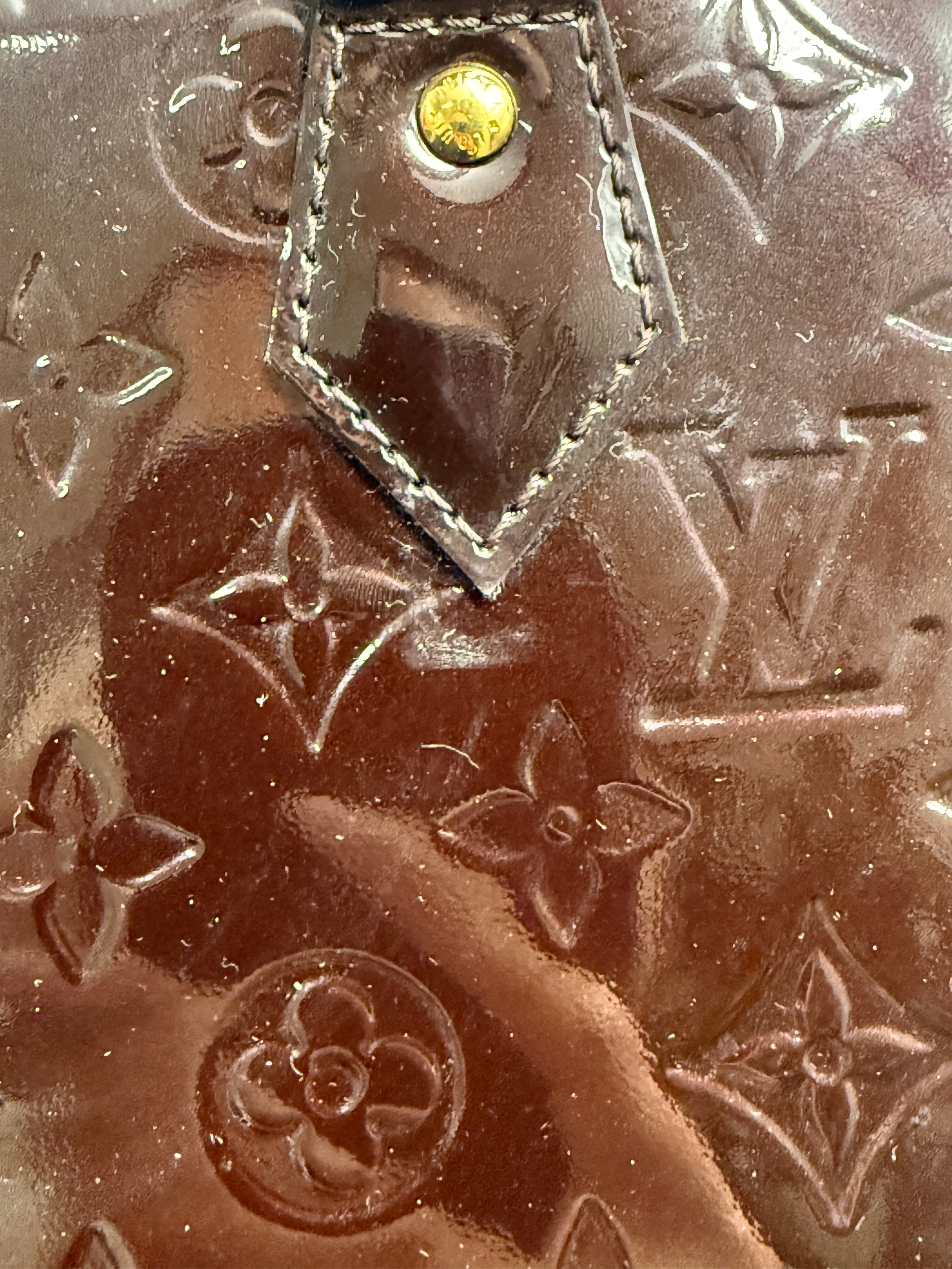 Louis Vuitton Monogram Vernis Alma PM In Burgundy