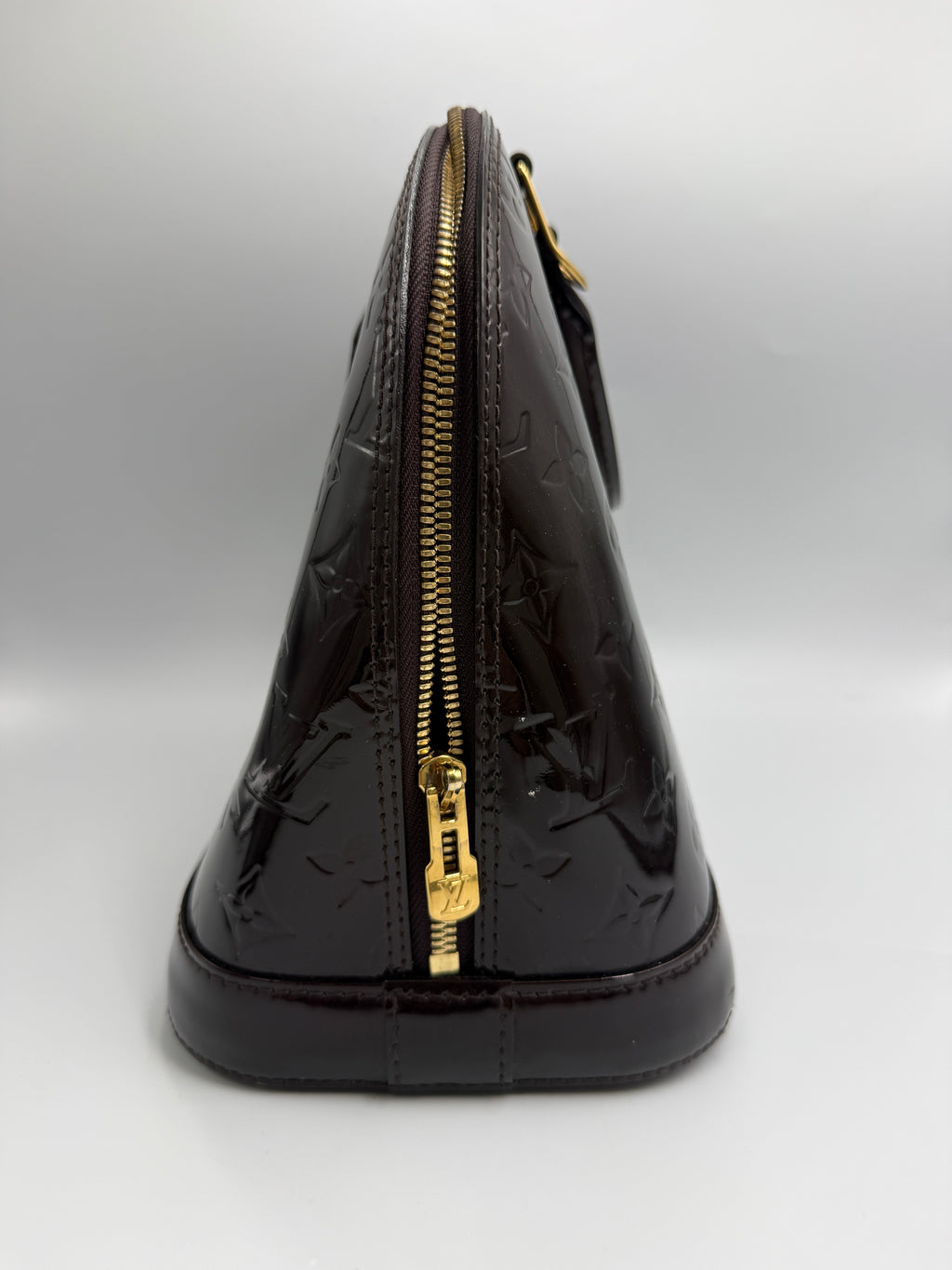 Louis Vuitton Monogram Vernis Alma PM In Burgundy