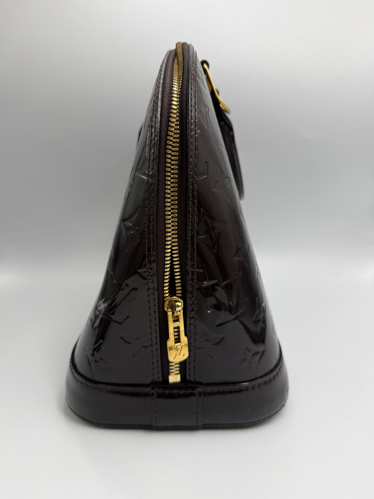 Louis Vuitton Monogram Vernis Alma PM In Burgundy