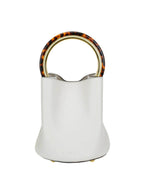 Marni White Bucket Bag with Tortoiseshell Handle