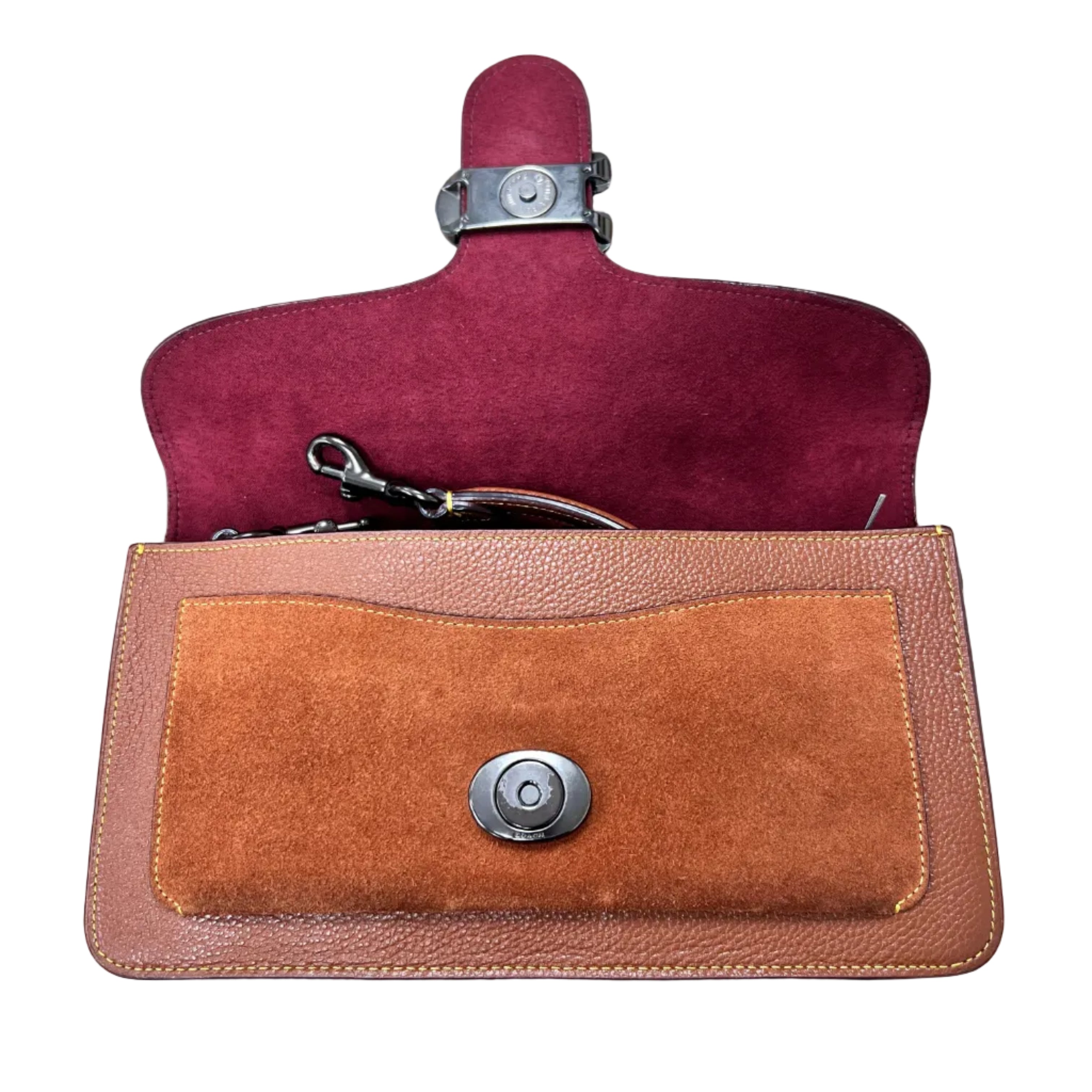Coach Tabby Shoulder Bag 26 in Multi-Tone Brown Leather